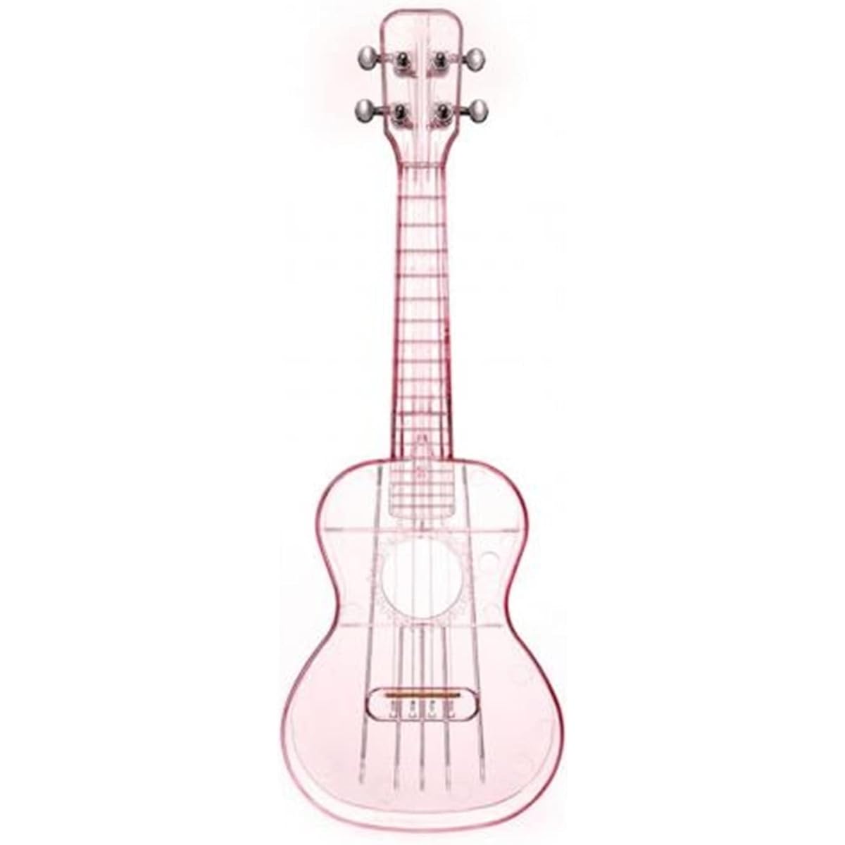 Ukulele 21 inches Ukulele 4 Strings Music Development ABS Portable Mini Guitar Ukelele for Beginner 4 Strings Music Development Guitar (Color : Clear Blue) (Clear Pink)