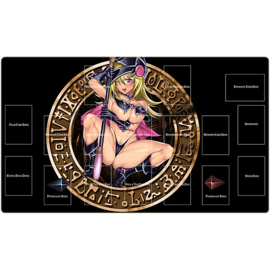Mlikemat Playmat Magi Magi Magician Gal TCG CCG Trading Card Game Mat with Zone + Free Bag (ZD039-436-A-With Zone)