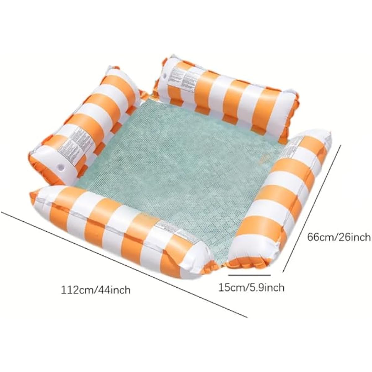 Inflatable 4 Float Chair Hammock Drifter for Swimming and Lounging in the Pool