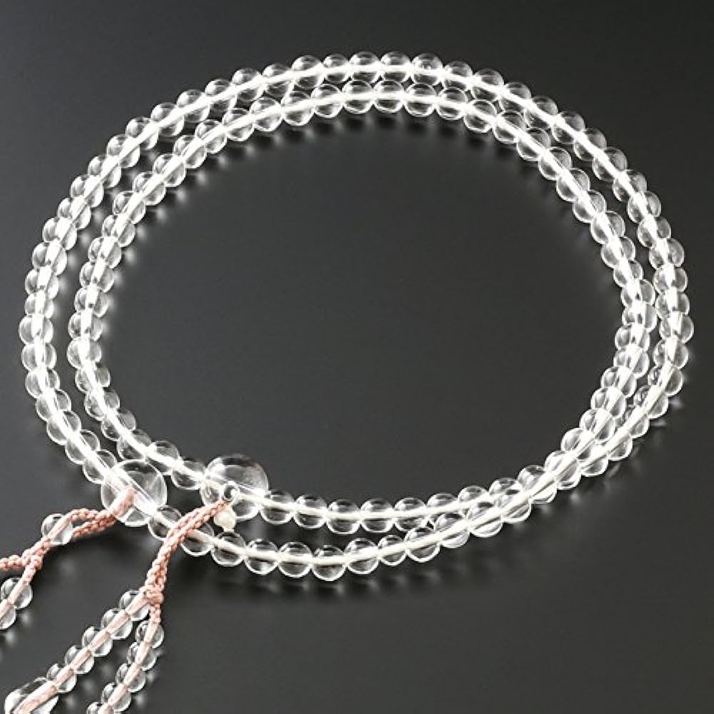 Kyoto Buddhist Altar Hayashi Prayer Beads Shingon Sect Shake 0 Genuine Crystal (For Women) Official Ceremony [Bead Bag Set] SW-038 Kyoto Prayer Beads