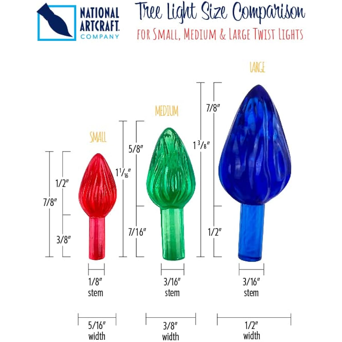 National Artcraft® Medium Twist Style Ceramic Christmas Tree Lights - Red (144 Pieces)