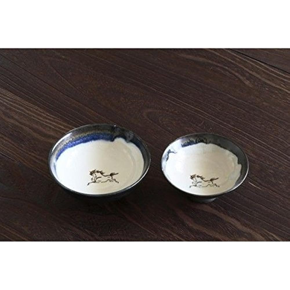 Ohori Soma Ware Matsunaga Kiln Rice Bowl Black Couple Matching Pair Set