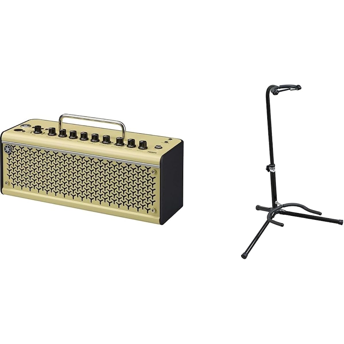 [Set purchase] Yamaha YAMAHA Amplifier THR10II WIRELESS with built-in wireless receiver and Bluetooth connection & [Reliable products from Japanese companies] Kikutani Guitar Stand with anti-tipping rubber included GS-102B