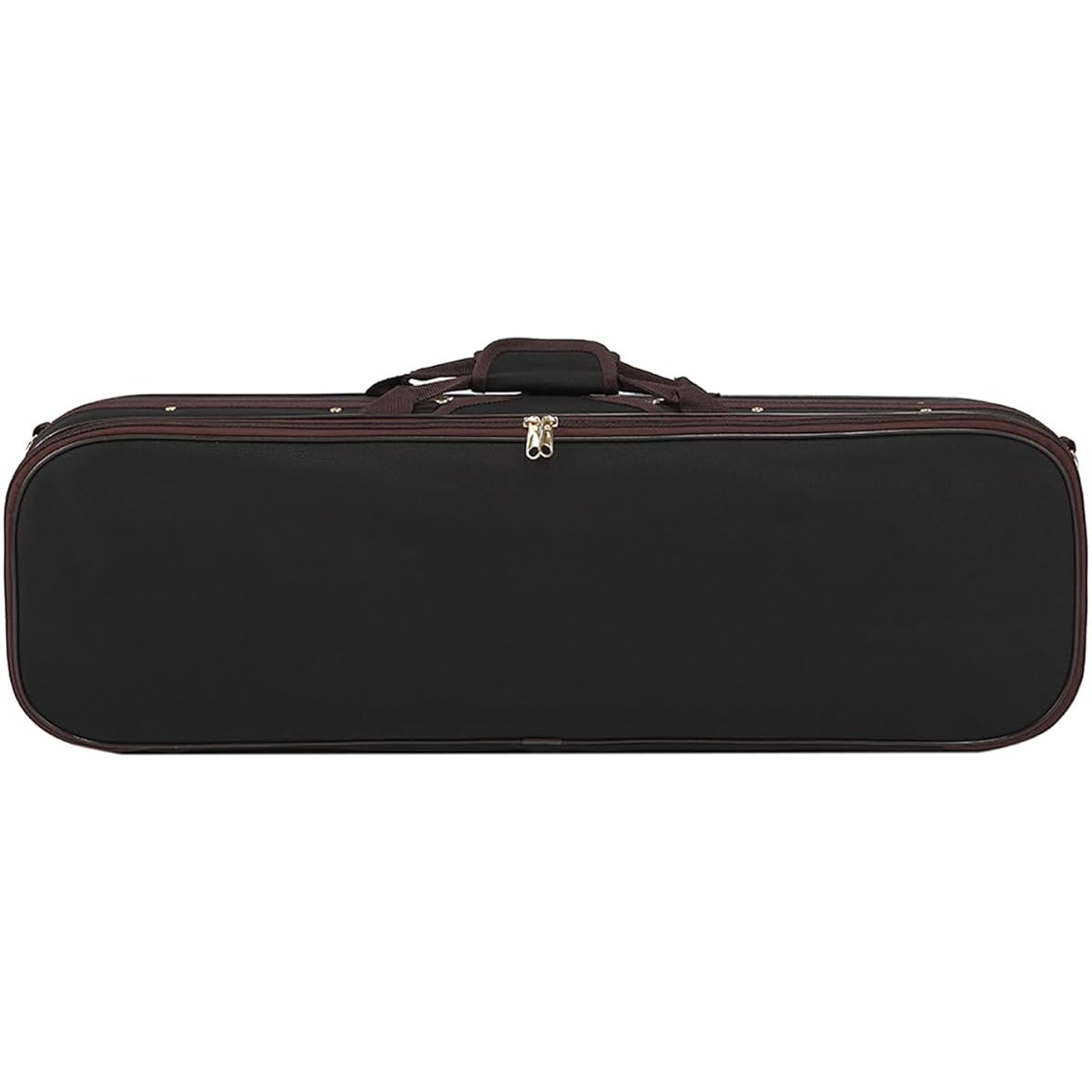 Lightweight Violin Case Fabric Violin Case with Moisture Meter and Shoulder Strap Violin Storage Case (Color: Black, Size: 4/4)