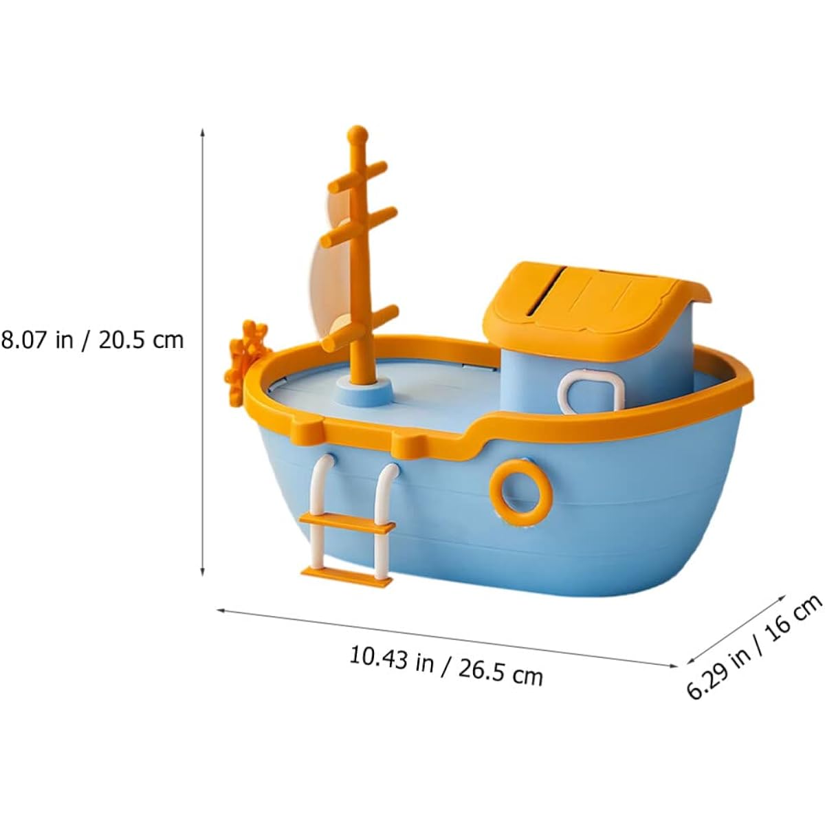 Veemoon Piggy Bank Pirate Ship Money Bank Unbreakable Plastic Coin Bank Money Box for Kids Pirate Ship Toy Yacht Statue Birthday