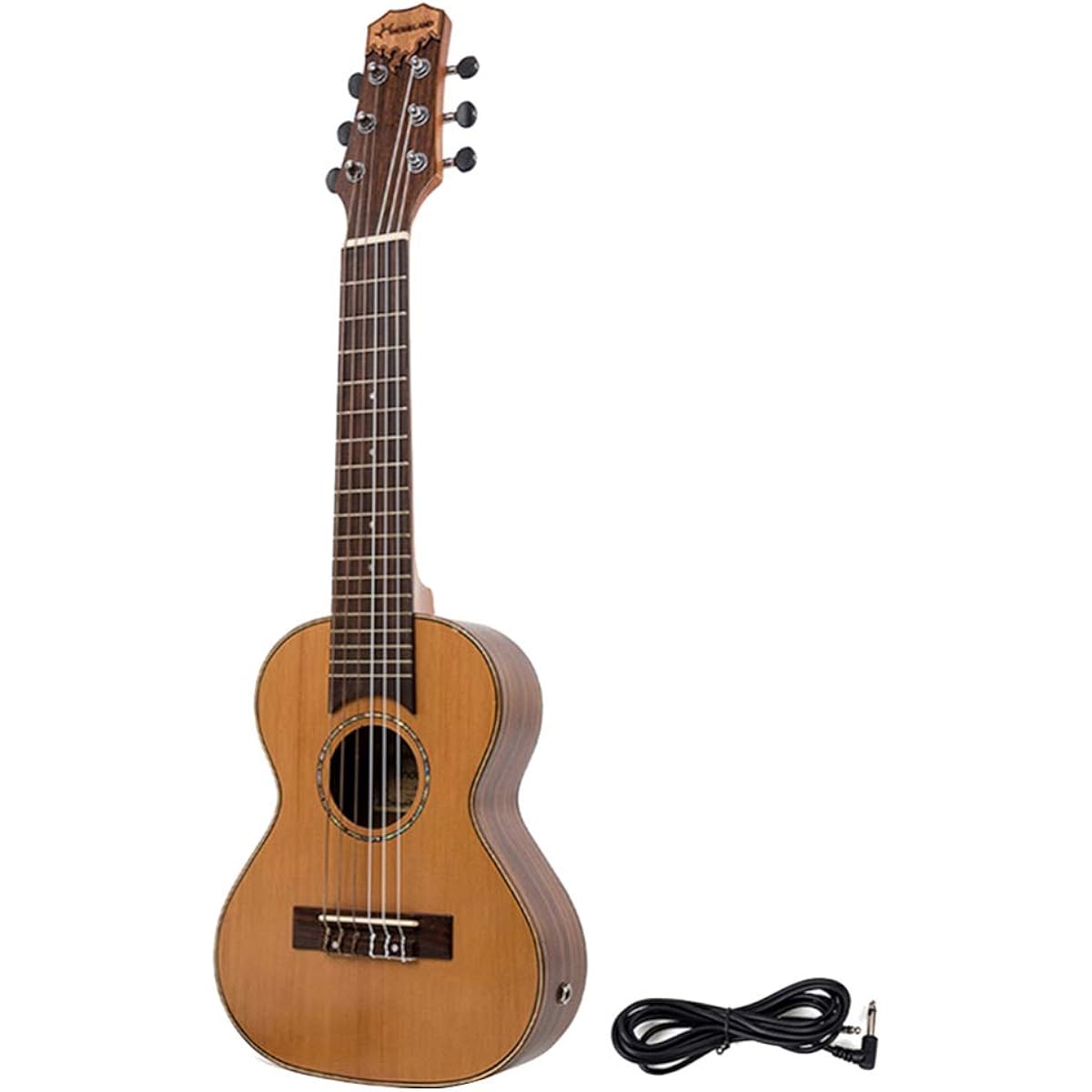 LIOOBO 28 Inch Ukulele Musical Instrument Ukulele Wooden Ukulele 6 String Ukulele Electric Ukulele 70 x 24 x 9 cm (Brown)