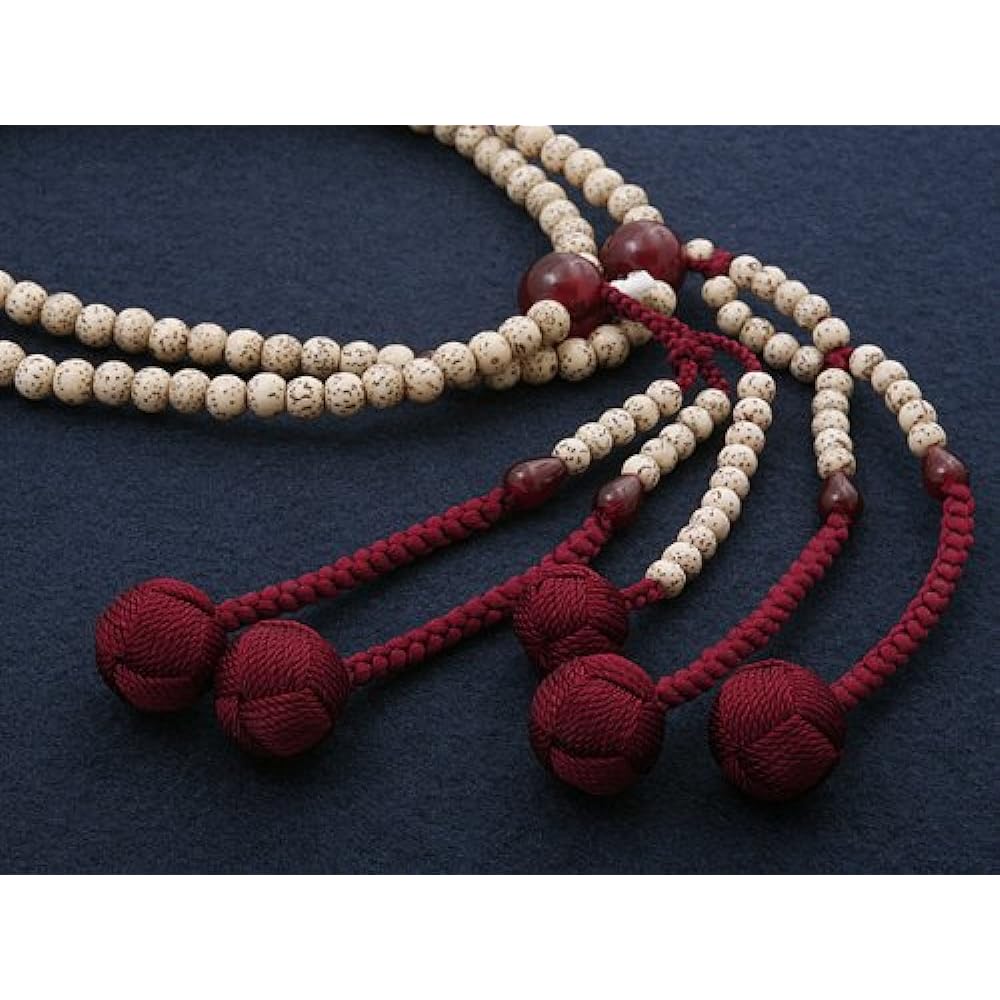 Kyoto Buddhist Altar Hayashi Prayer Beads Nichiren Sect Shake 0 Star Moon Bodhi Tree Agate (For Women) Official Ceremony [Bead Bag Set] SW-043 Kyoto Prayer Beads
