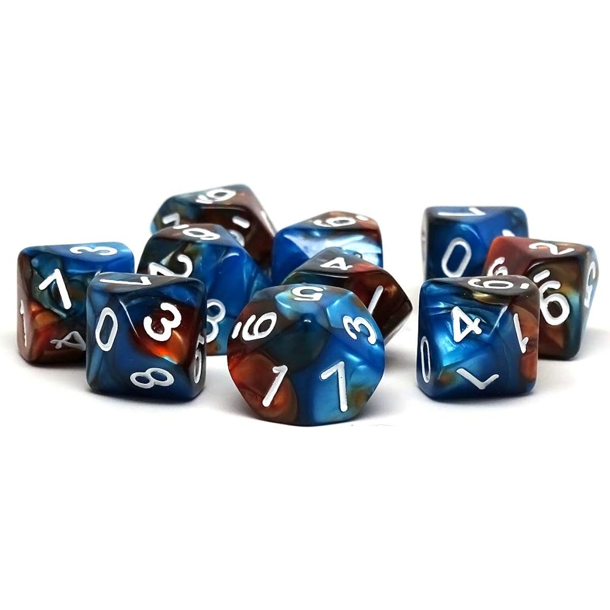 d10 Cobalt and Copper Granite w/White (10)