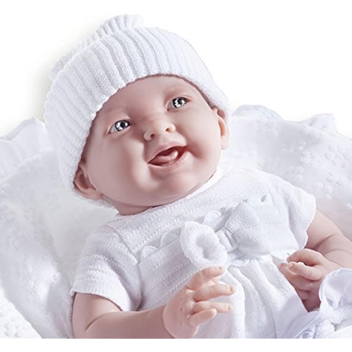 JC Toys Soft Body La Newborn White Bunting and Accessories 15.5" (18786)