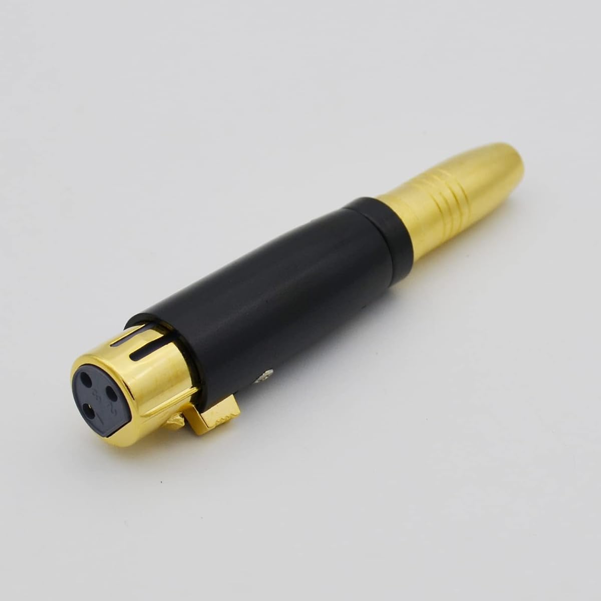 Czyuntuo XLR Female to 1/4" TRS Female Audio Adapter Gold Plated XLR 3 Pin to 6.35mm Socket Balanced Audio Connector for Microphone DJ - Pack of 2 Black