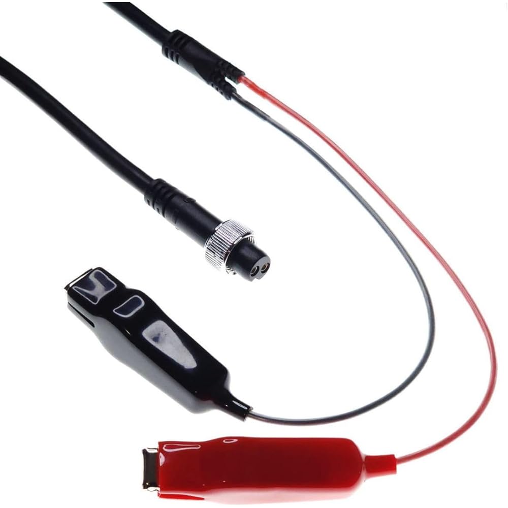 BeeBox Electric Reel Alligator Grip Power Cable 300cm 3m Daiwa Shimano Electric Reel Compatible Power Cord 2 Cores 2 Holes 2 Pin 3m Alligator Grip Power Cable