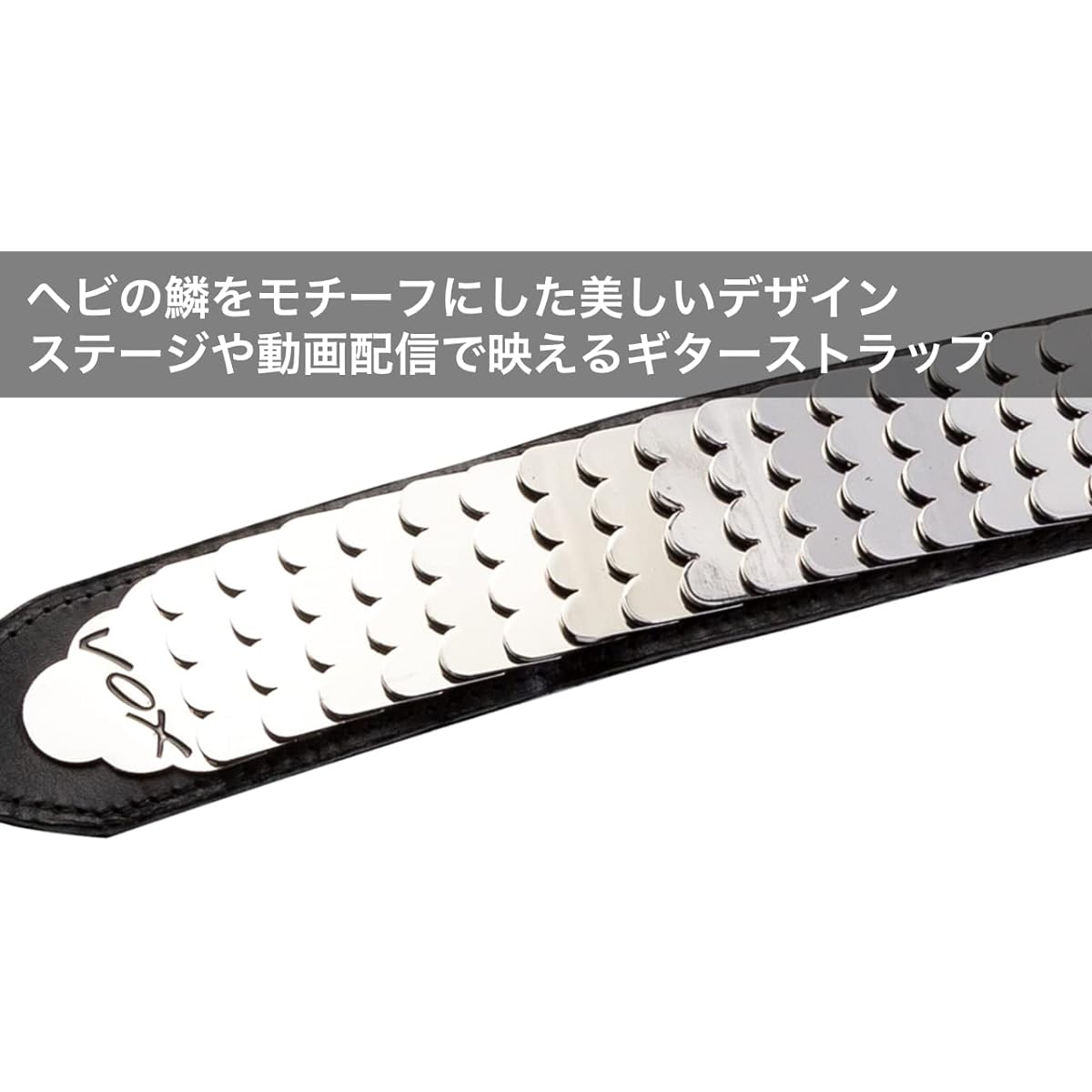 VOX guitar python strap leather PYTHON STRAP V822 black black
