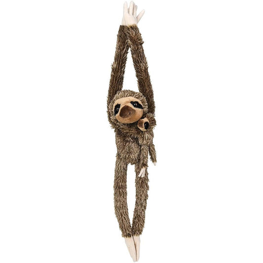 27" Baby and Hanging Sloth - Stuffed Animal - Super Soft Plush - Connecting Hands and Feet - Realistic Design - Perfect as a Gift or Prize