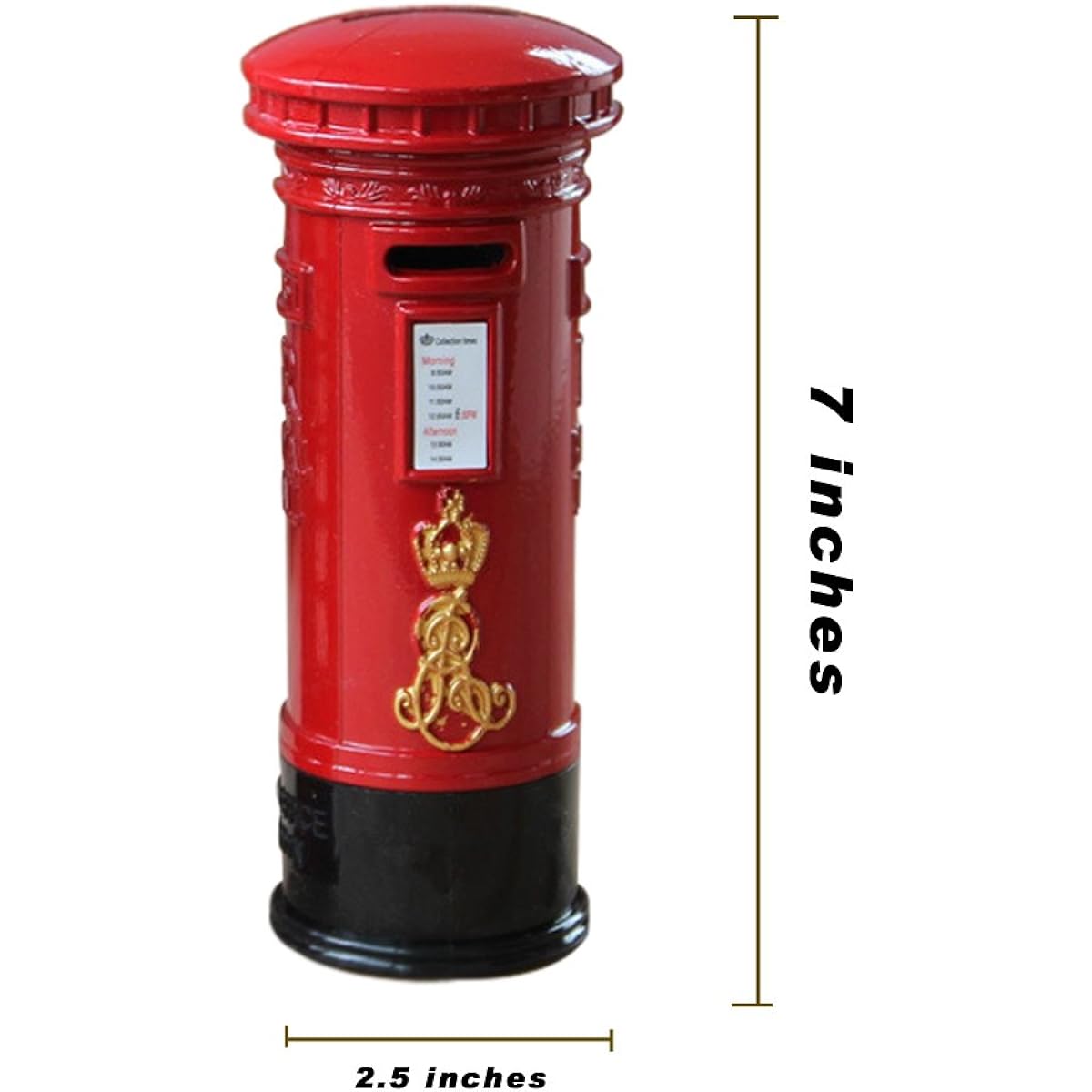 7inch Piggy Bank Alloy Street Red Mailbox Bank Box Souvenir Gift Model Box