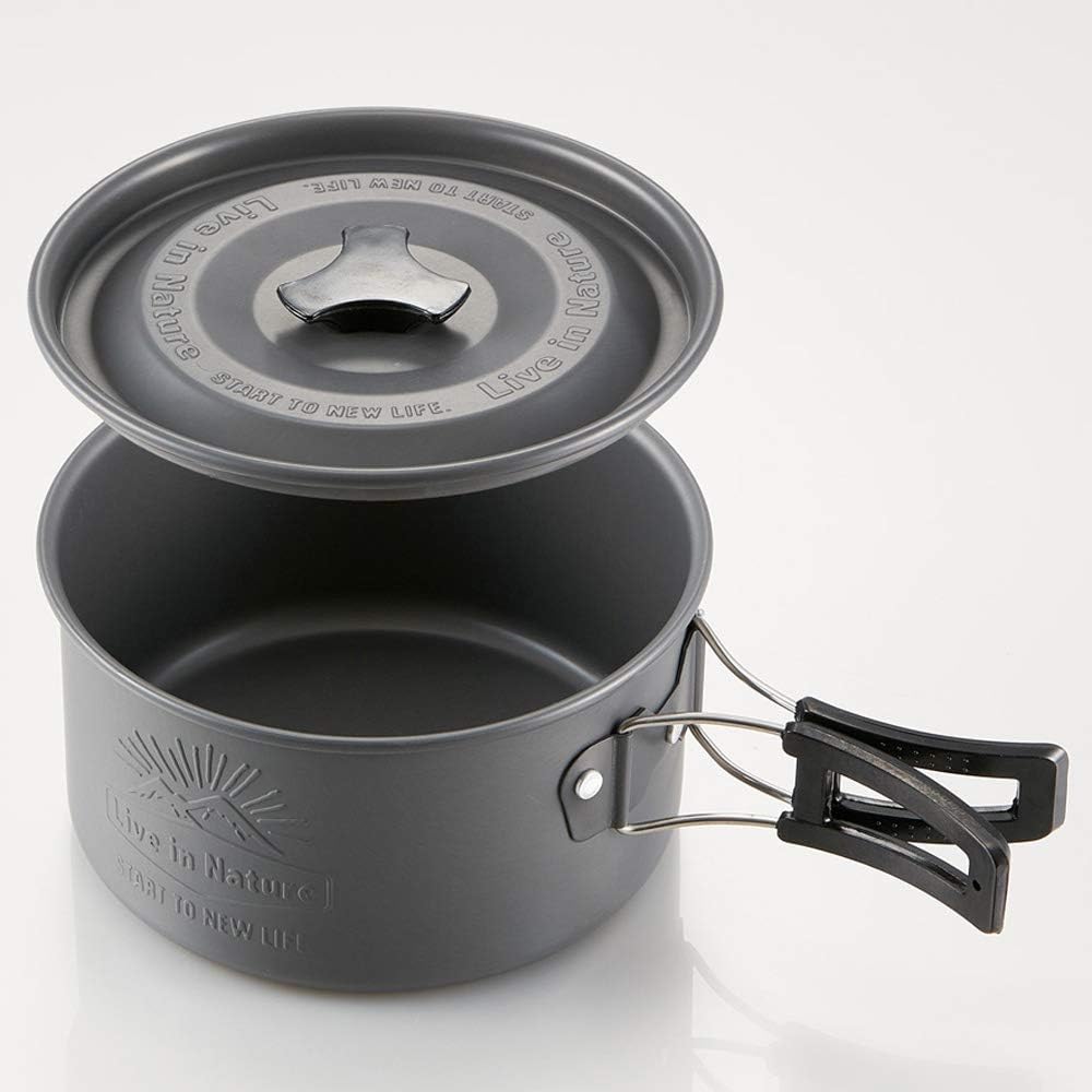 Skater Outdoor Aluminum Pot with Lid 16cm Folding Handle LIVENATURE AN17