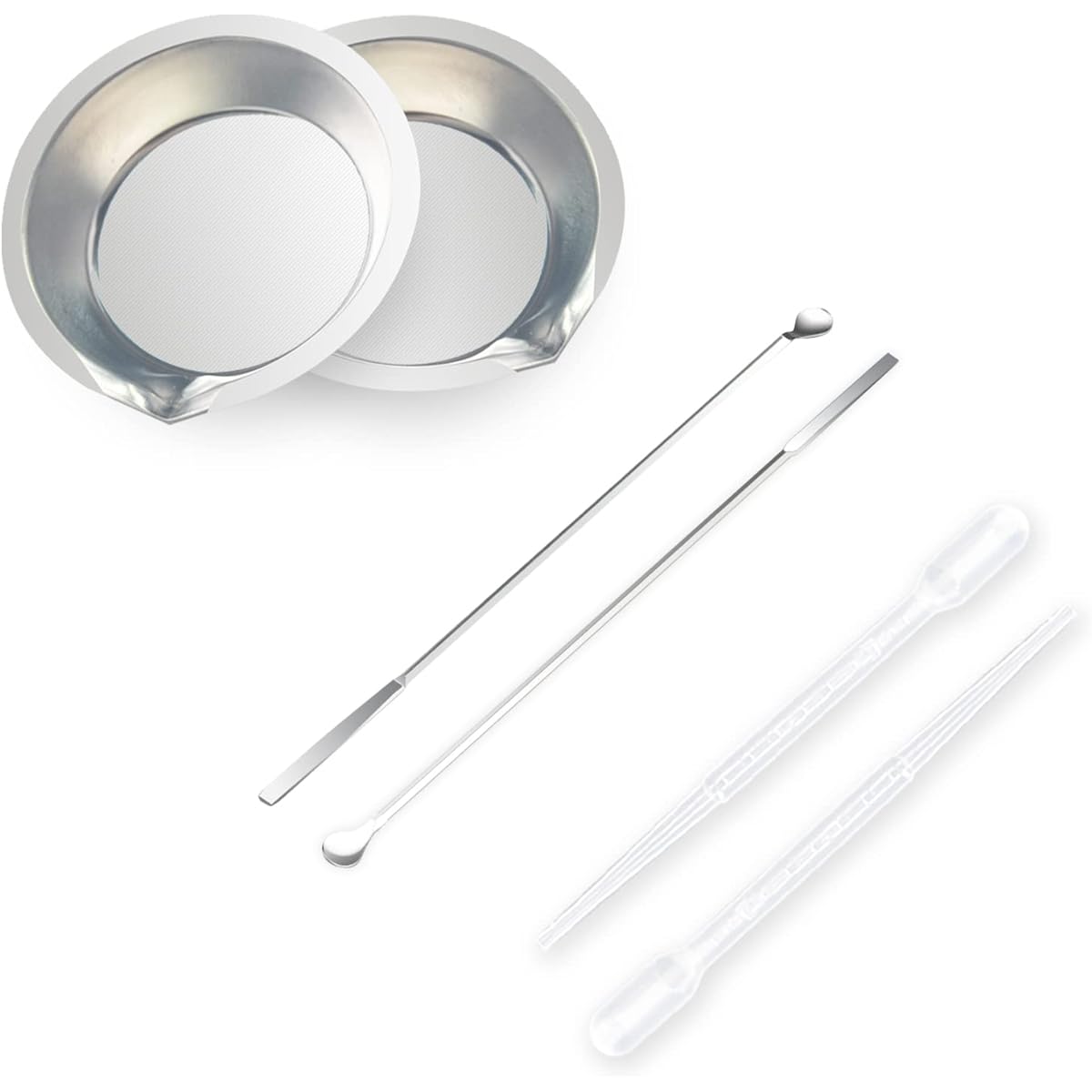 HUBEST Stainless Steel Small Round Paint Tray & Paint Muddler 2 Pieces Perfect for Mixing Various Pigments