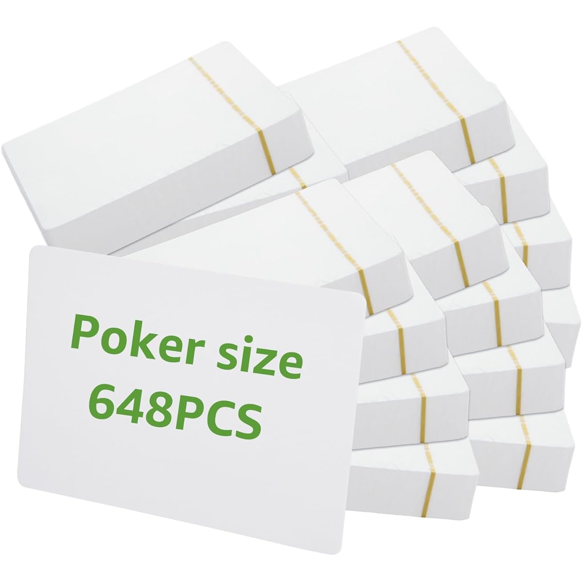 Oungy 648 Pieces Blank Playing Cards Deck Blank Playing Cards Double Sided White Blank Index Flash Cards DIY Game Cards Gift Cards for Writing/Drawing 2.5" x 3.5"