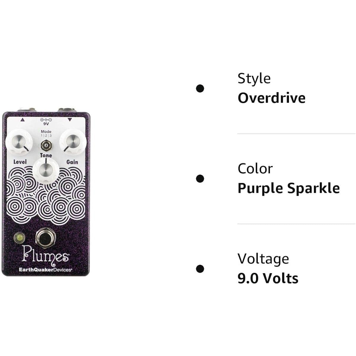 EarthQuaker Devices Plumes Small Signal Shredder Purple Sparkle (Gear Hero Exclusive)