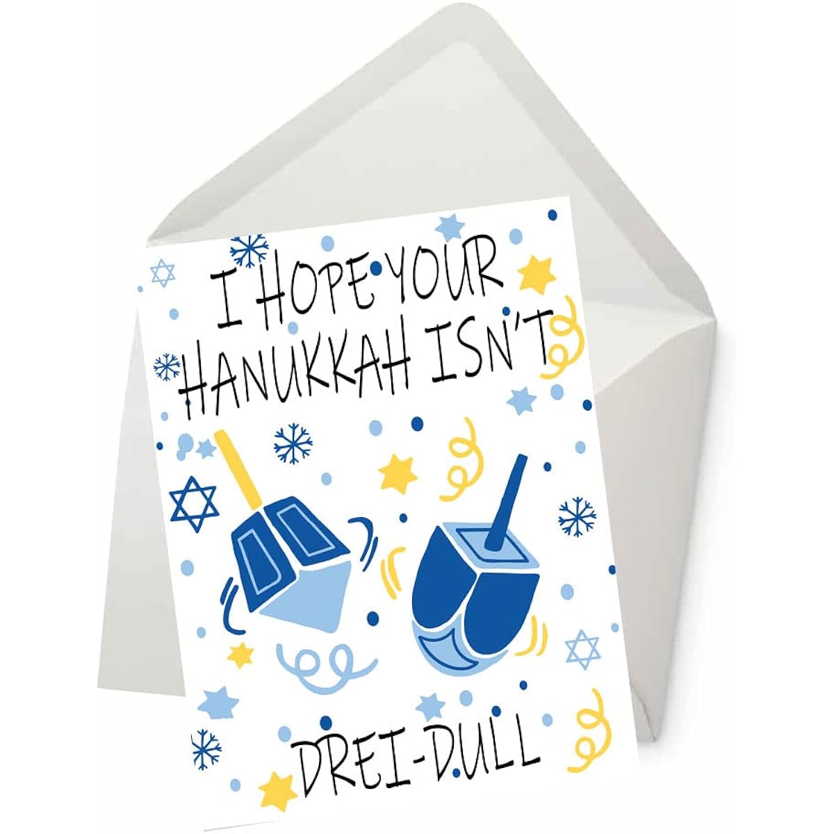 Dreidel Funny Hanukkah Card for Husband/Boyfriend/Wife/Girlfriend Birthday Card for Him or Her 5" x 7"