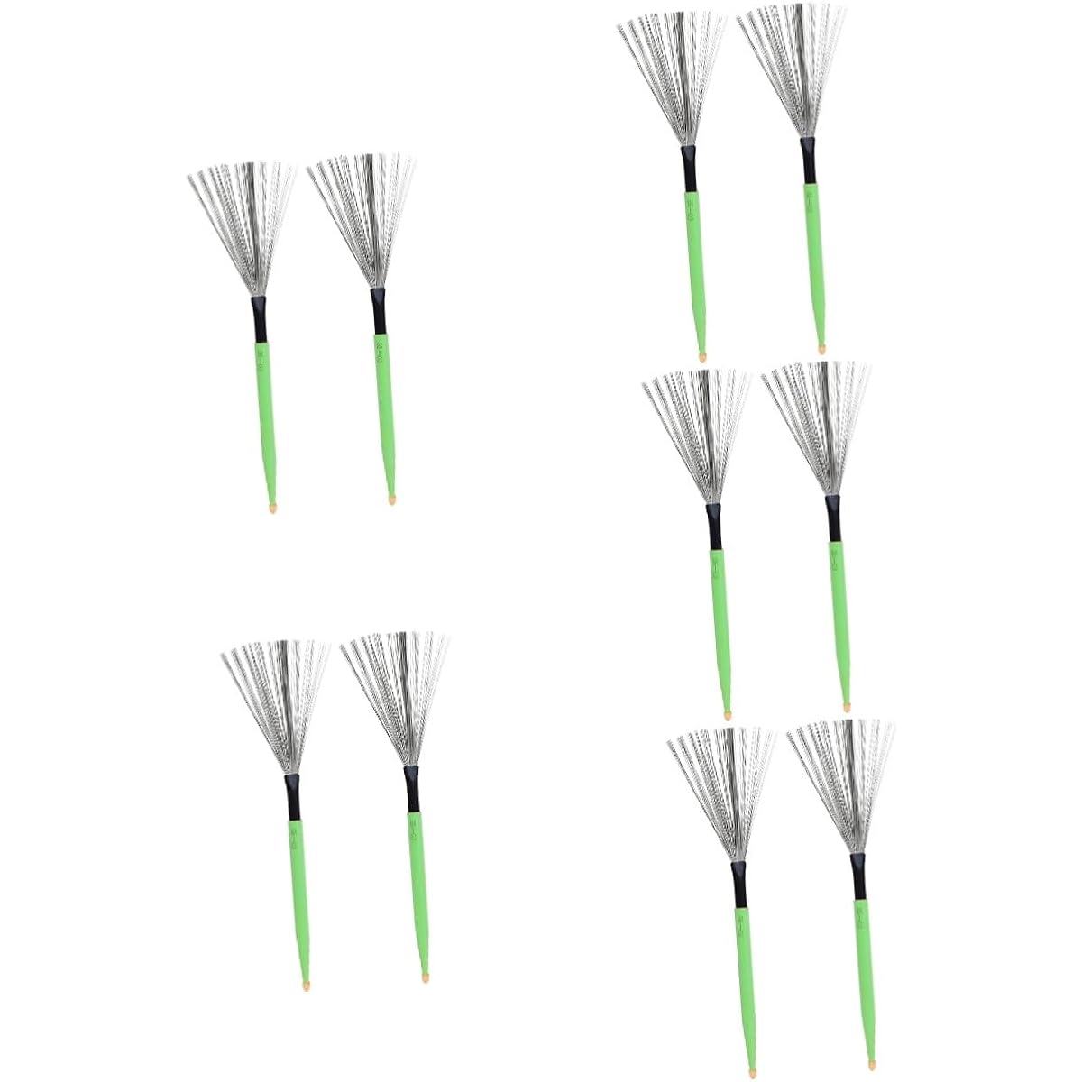 VICASKY 5 Pairs Double Head Drum Brushes Brush Drumsticks Jazz Drum Brush Paint Brush Snare Drum Stand Roller Jazz Drum Special Marching Snare Drum Drum