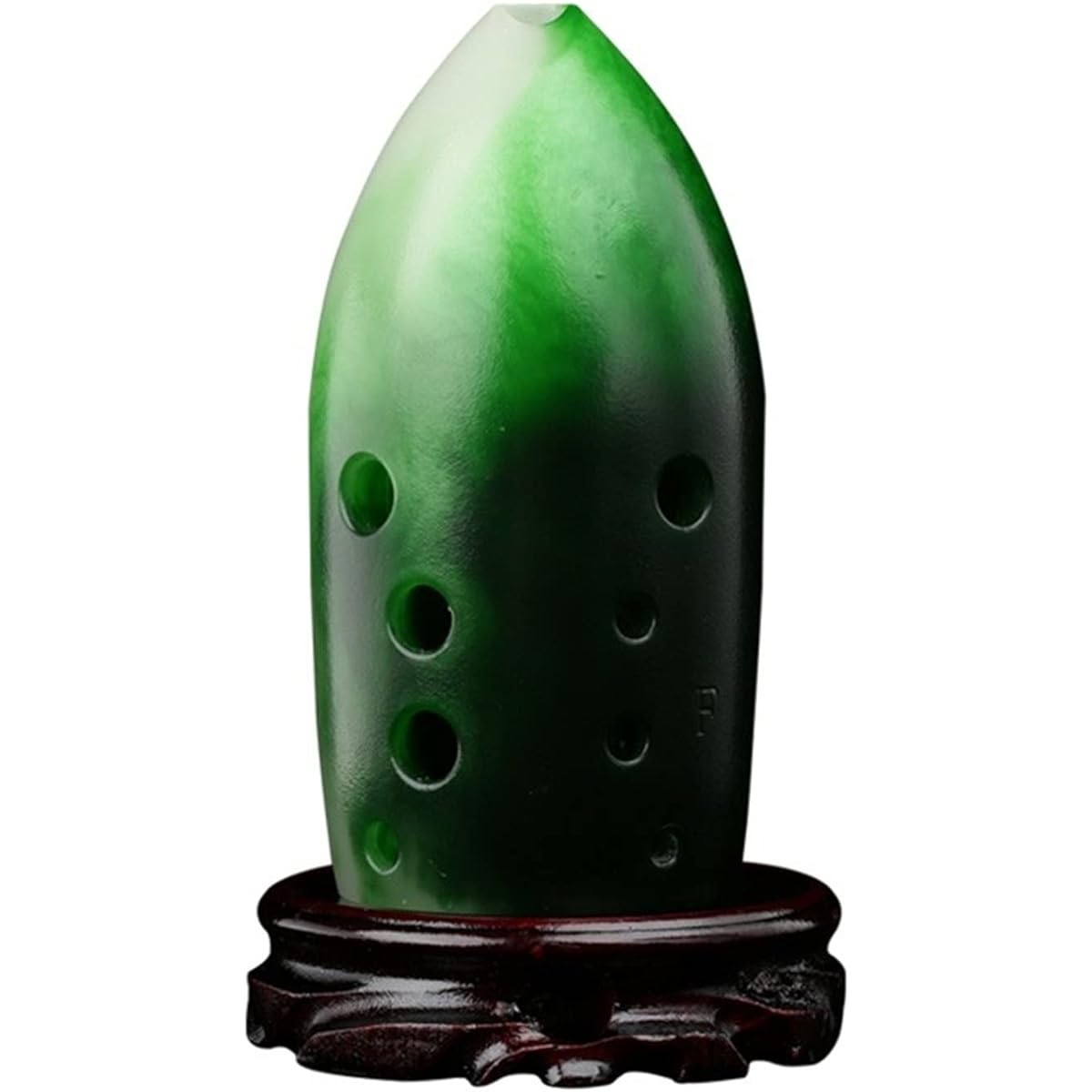 Professional Playing 10 Holes Resin Pottery Xun Portable Student Beginner F/G Tone Green Ocarina Ocarina Musical Instrument (Green)