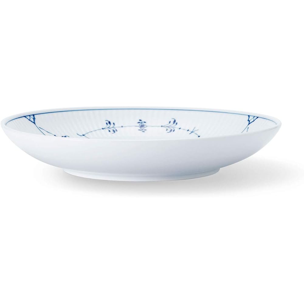 [Regular Imported Product] Royal Copenhagen Blue Fluted Plain Deep Plate Dish 20cm Wedding Gift Present 1016776