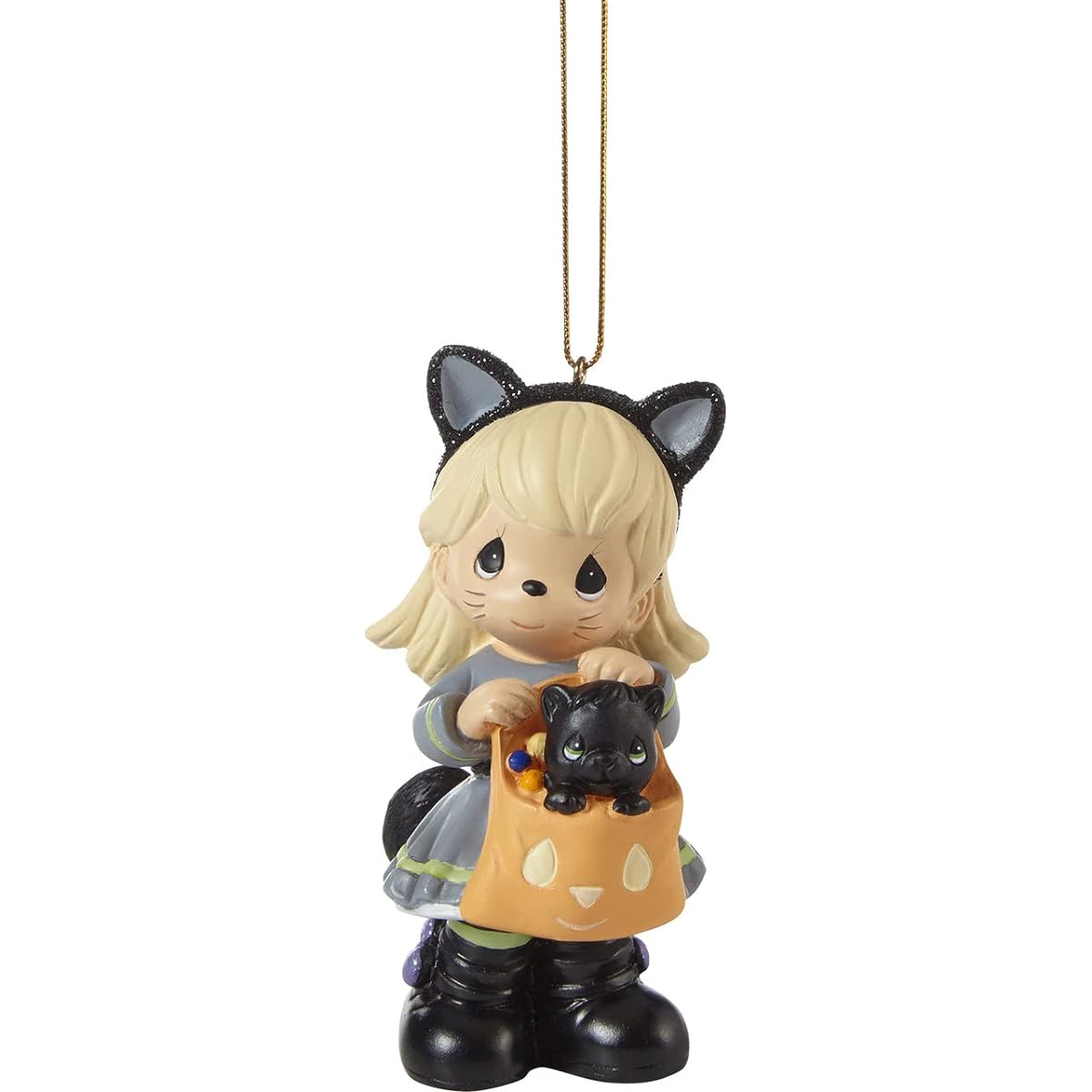 Precious Moments 211404 Have A Purr-FECT Halloween Resin Ornament, White