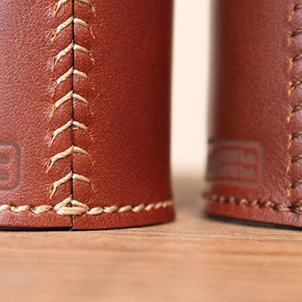 What will be will be Gas Cylinder Cassette Gas CB Can Handmade Genuine Leather Cover Cassette Cylinder Stylish Outdoor Camping Equipment Color (Light Brown) Stitching (Light Brown)