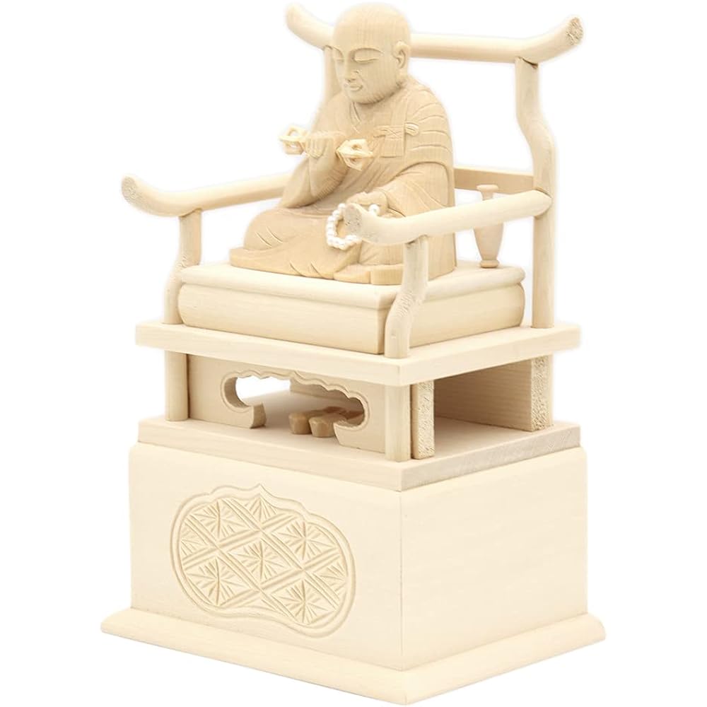 Kurita's special Buddha statue [High Priest] Kobo Daishi seated statue 2.0 dimensions (total height 17cm, total width 11.5cm, depth 8.5cm) recording stand High quality wood carving made of cypress wood 15292