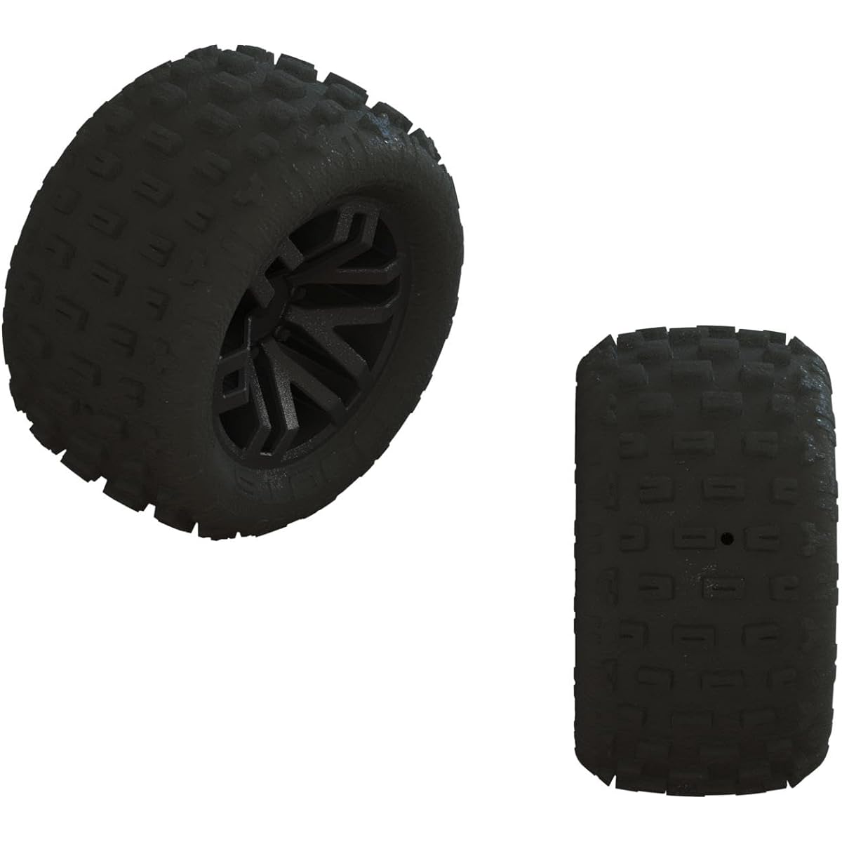 ARRMA dBoots 'FORTRESS' Tire Set, Glued Black, 2 Pairs, ARA550112