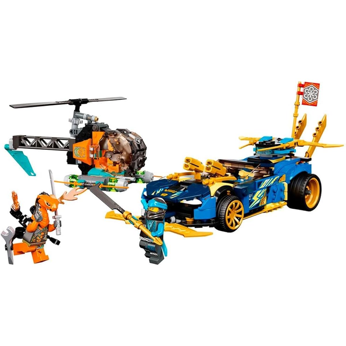 LEGO Ninjago Jay and NYA’s Race Car EVO 71776 Building Kit (536 Pieces)