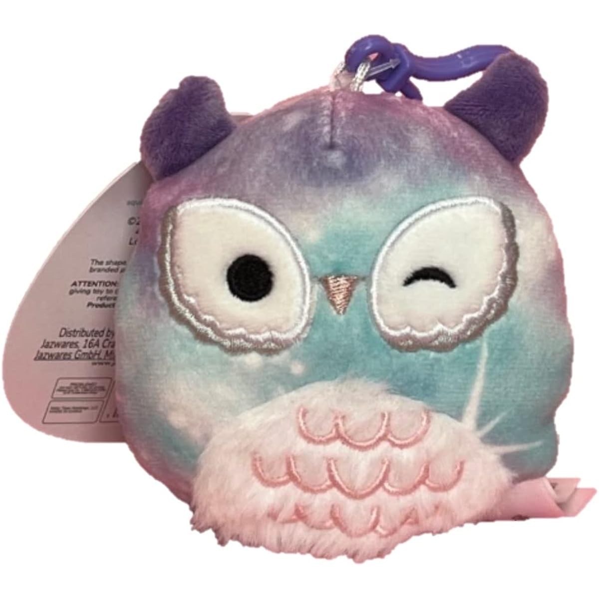 Squishmallow Official Kellytoy 3.5" Clip On Bag Keychain Backpack Clip Squishy Soft Plush Animal (Pax Hamster)