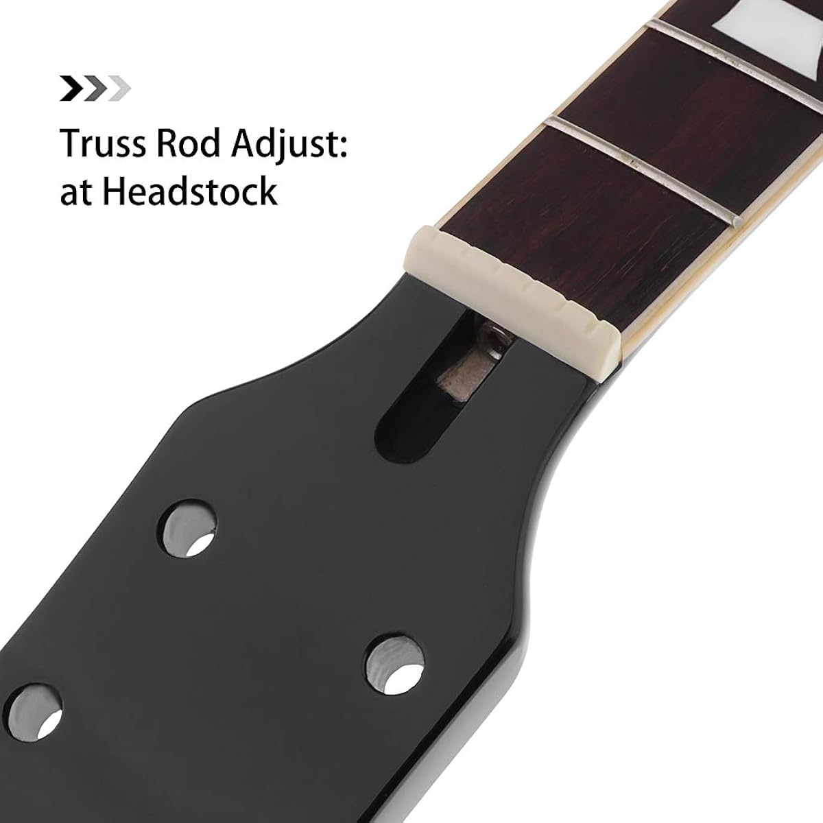 Electric Guitar Neck DIY Gibson LP Guitar Parts Replacement 22 Fret Maple Neck Rosewood Fretboard White Trapezoid Dot Inlay Black Gloss 1