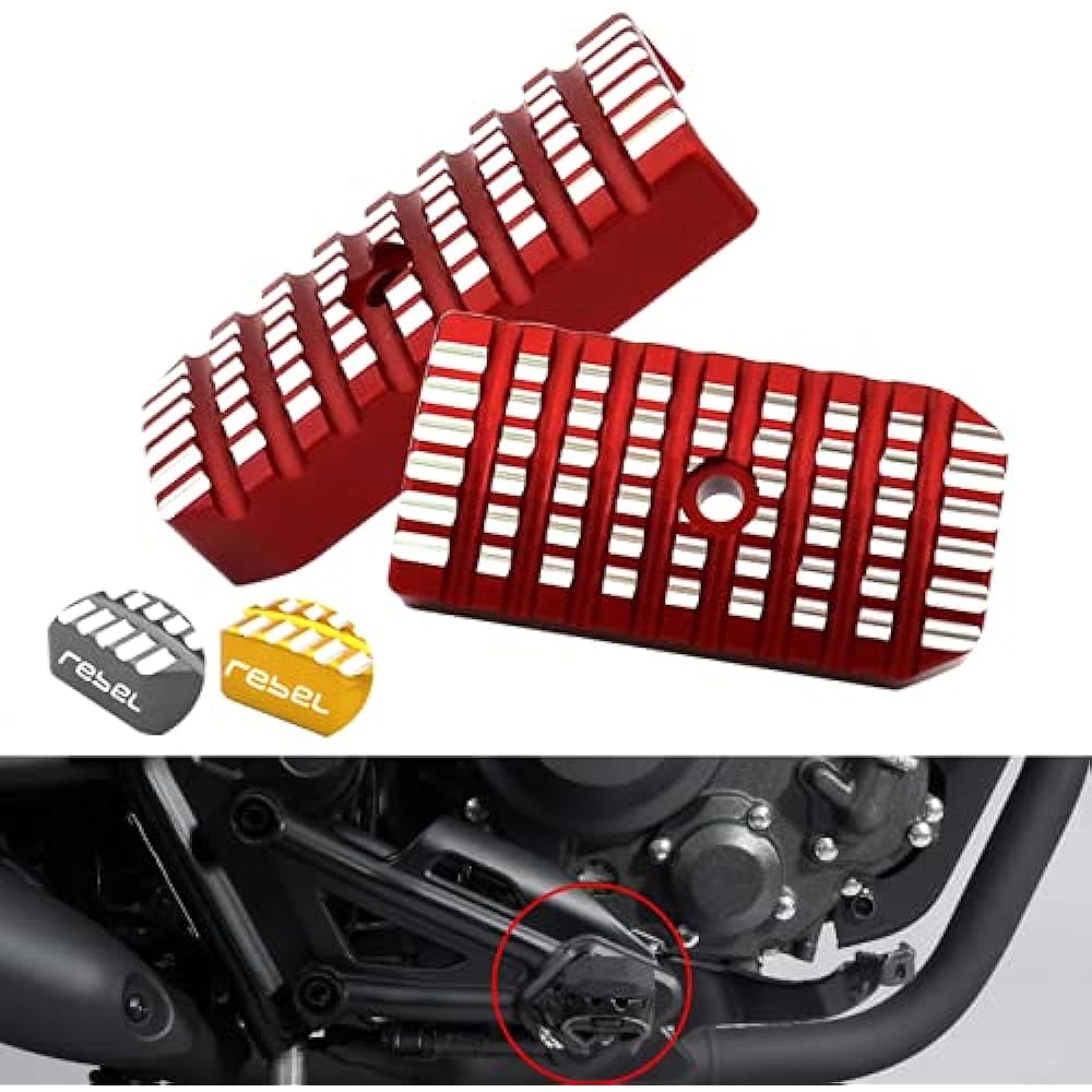 Angu Rebel Rebel500 Rebel300 CMX500 CMX300 Rebel 250 2017-2021 Widen the step board width and strengthen the non-slip mat. (red)