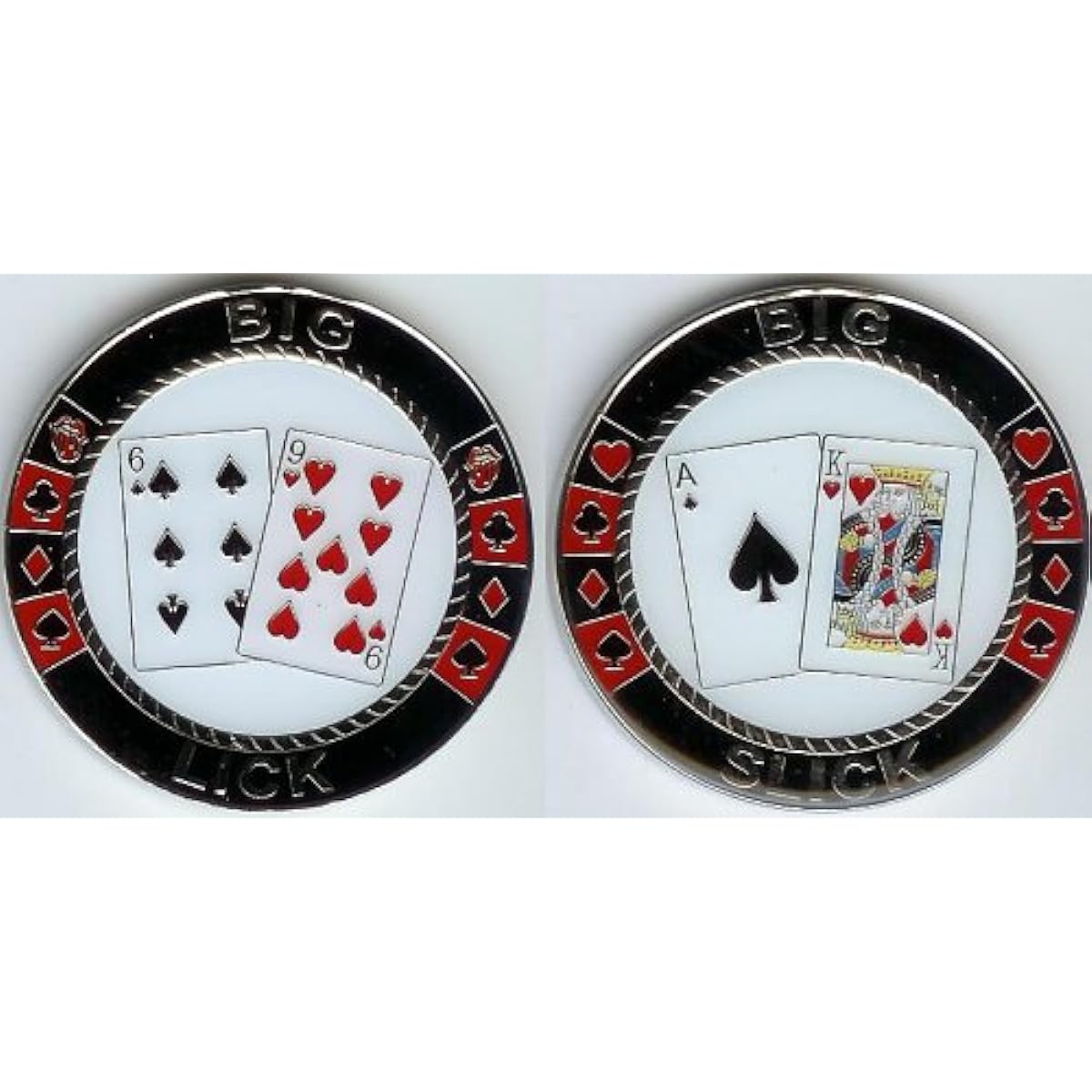 Big Lick & Big Slick Poker Weight Chip Card Cover Guard Coin