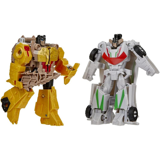 Transformers Bumblebee Cyberverse Adventure Dinobots Unite Toy Dinosaur Combiner Wheelgrim 2 Pack Action Figures Ages 6+ 4.5"