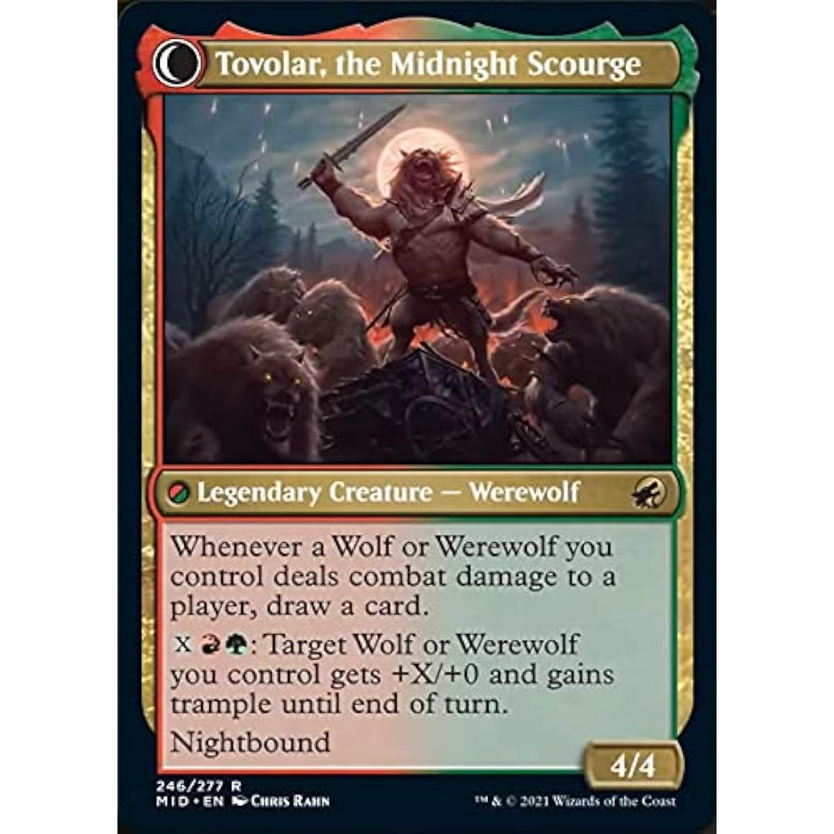 Magic: The Gathering - Tvorar, Dire Overlord // Tvorar, the Midnight Scourge (246) - Innistrad: Midnight Hunt