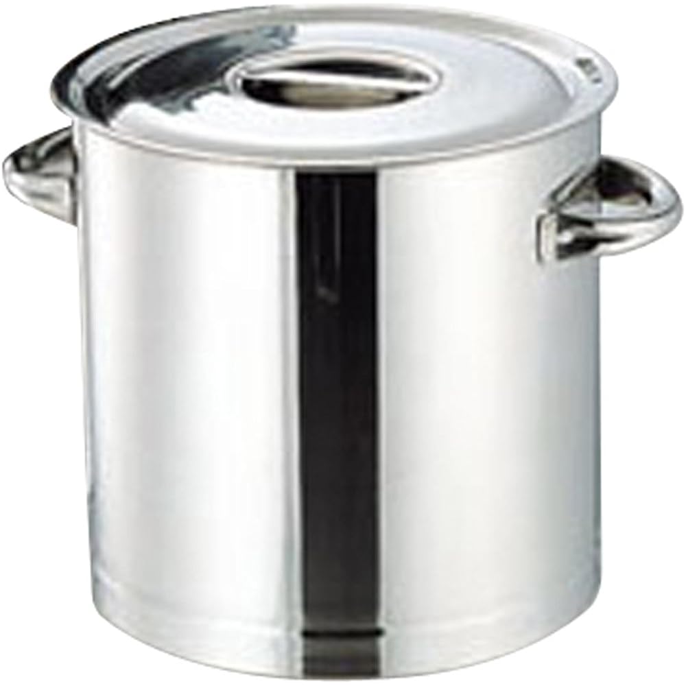 Emtate Rimatsu 18-8 thick bottom half-body pot with scale 39cm