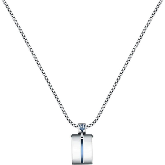 [Maserati] Jewels men's necklace, made of stainless steel, blue PVD
