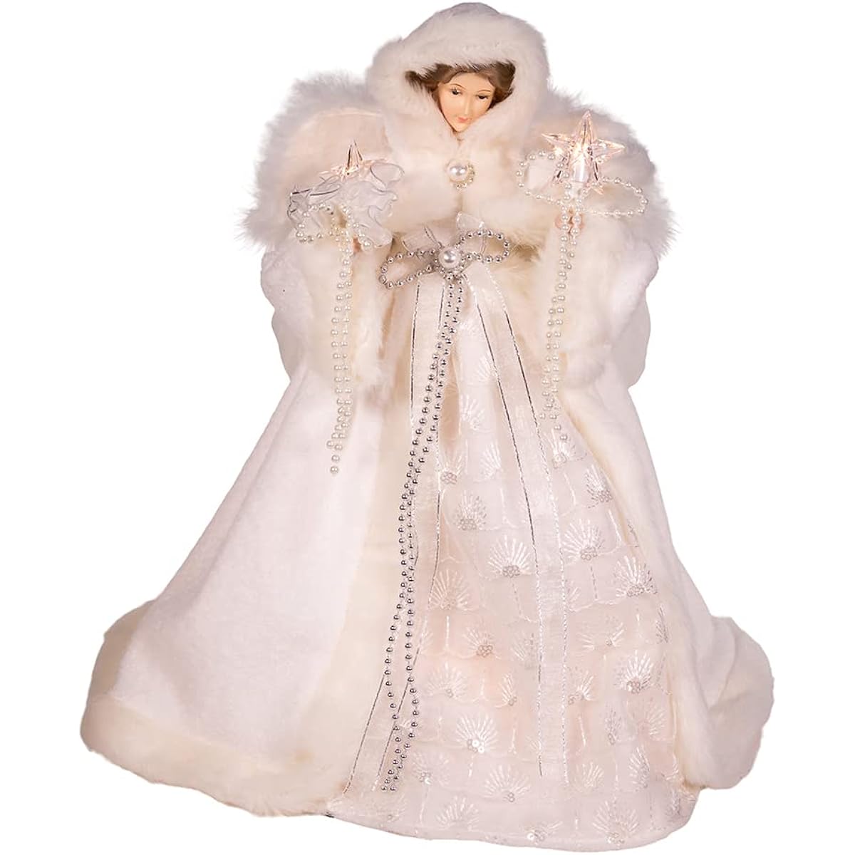 UL 10 Light 14" White Angel Tree Topper