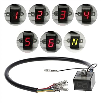 Speed Display Meter Universal 6 Speed Display Motor Gear Indicator Digital Waterproof Display Offroad Motocross Light Neutral Spare Parts