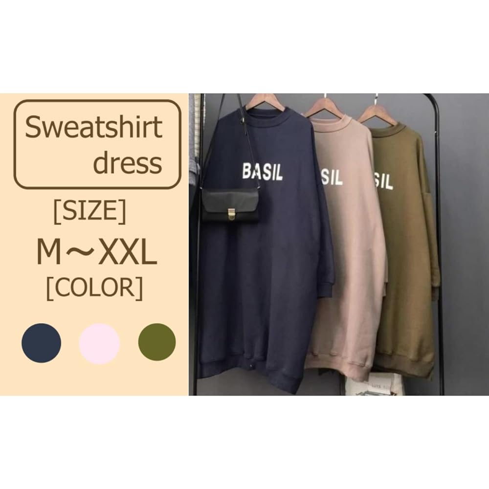 [1/2plus] [Nibun Noichi Plus] One Piece Sweatshirt Sweatshirt Front Print Back Brushed Women's