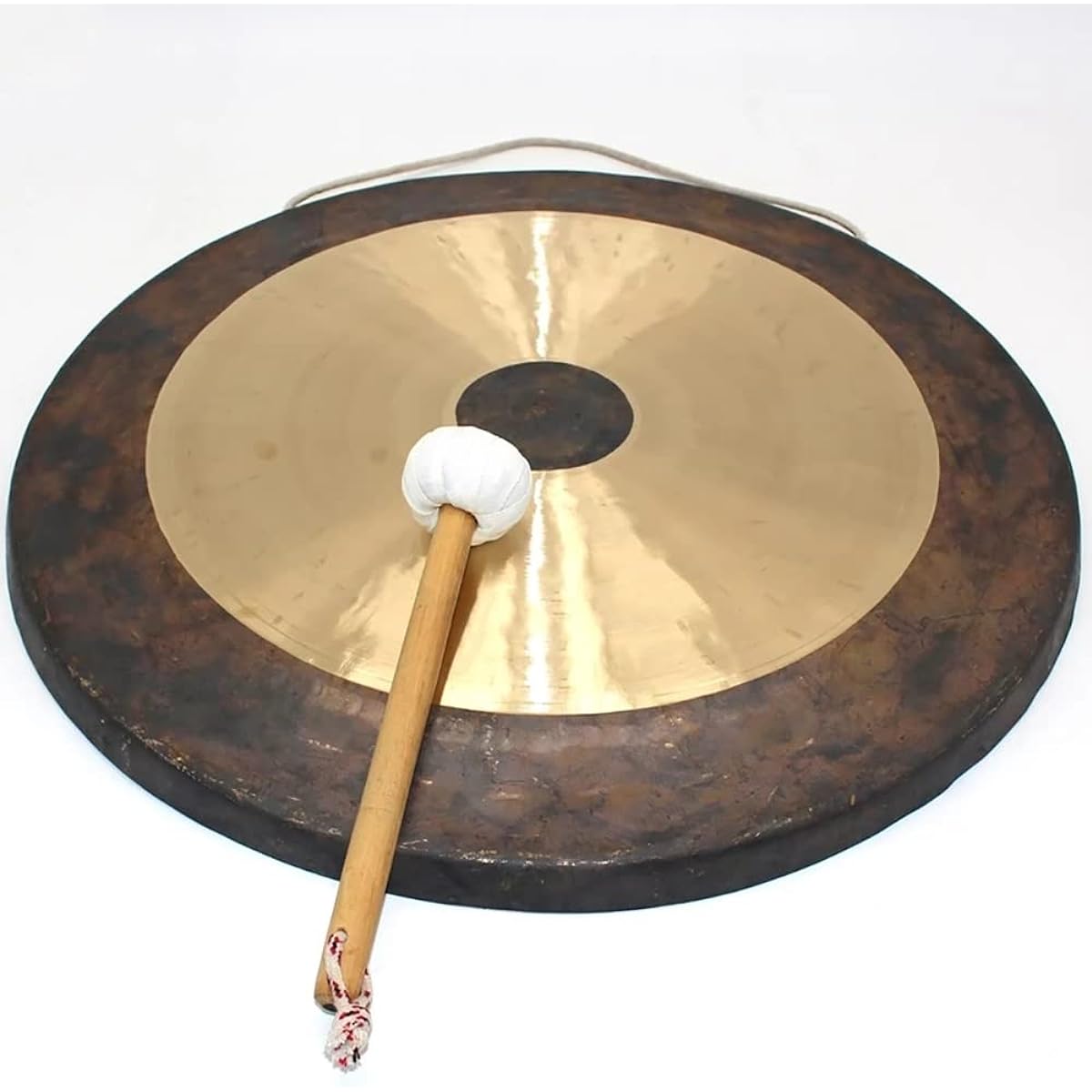 Chinese Bronze Gong, Selected Quality, Beautiful Sparkling Wash Quality, Soothing Sound, For Outdoor, Patio, Home (Size : 18 Inch)