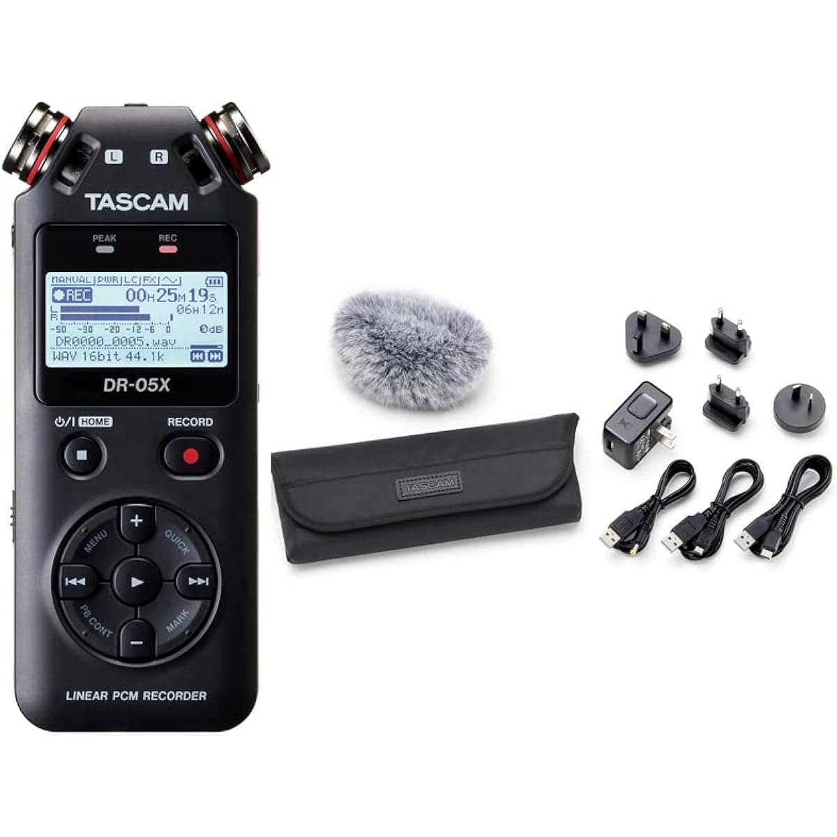 [Accessory Pack/AK-DR11G mk3 Set] TASCAM - DR-05X Stereo Audio Recorder USB Audio Interface