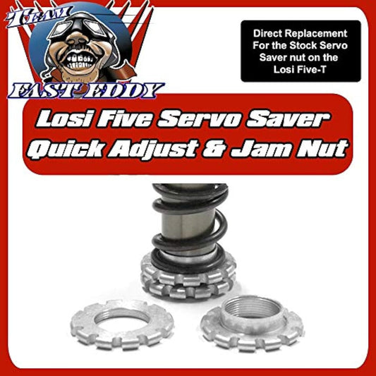 FastEddy Bearing Quick Adjust Servo Saver and Jam Nut (Losi 5ive)