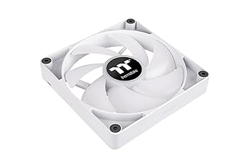 Thermaltake CT120 ARGB Sync PC Cooling Fan White (2 Fan Pack) ARGB Compatible 120mm PC Case Fan White CL-F153-PL12SW-A FN2001
