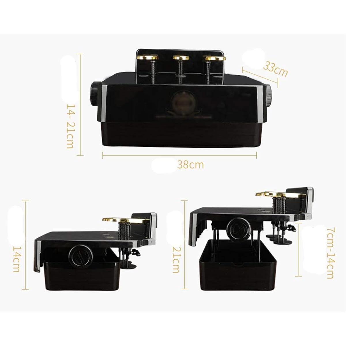 Piano Auxiliary Pedal Children's Piano Auxiliary Pedal Piano Pedal Lifting Sustain Pedal Universal Piano Pedal (Color: Black, Size: 38 x 33 x 21cm)