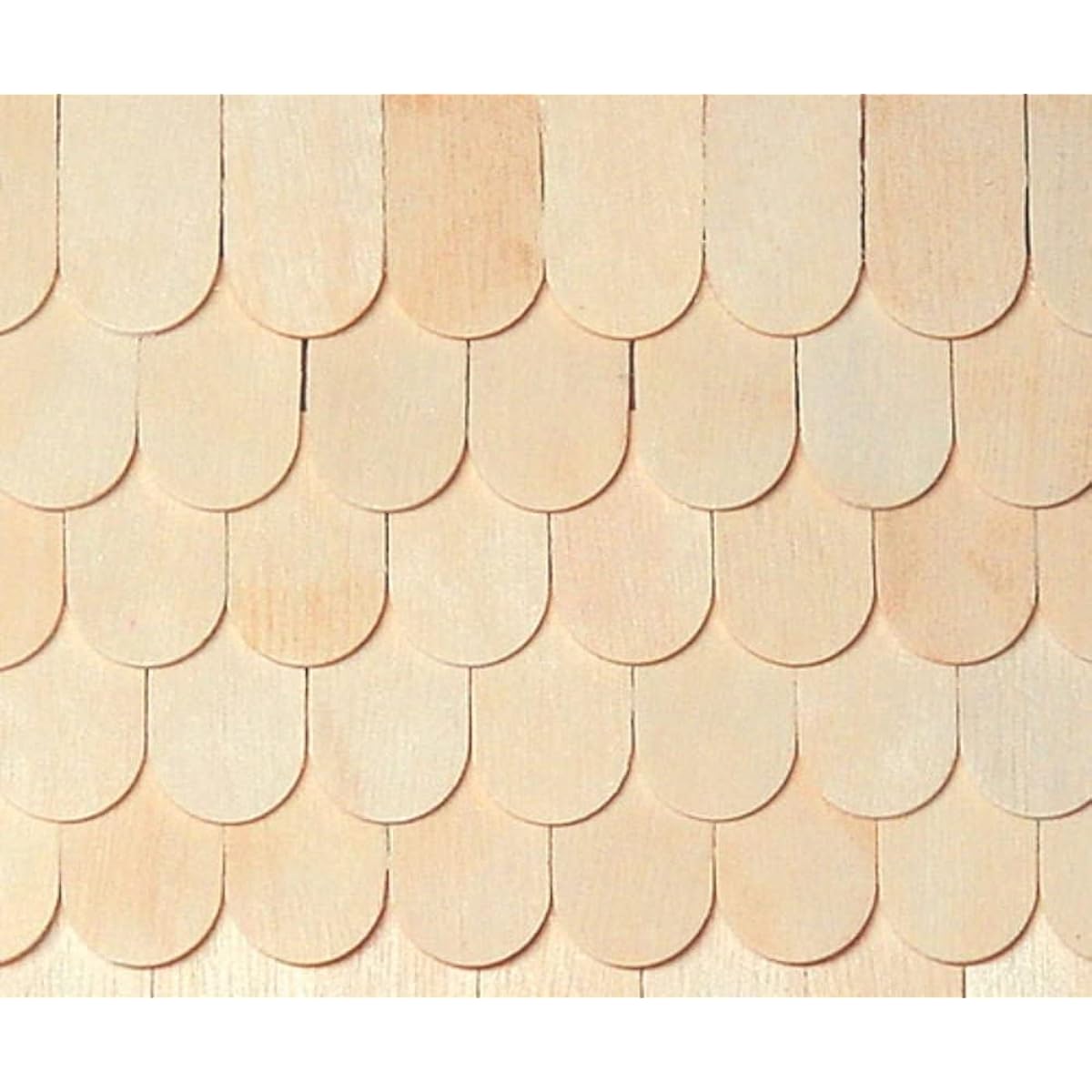 Perfect Stix Mini Fish Scale Wood Roof Shingles for Dollhouses, Pack of 100