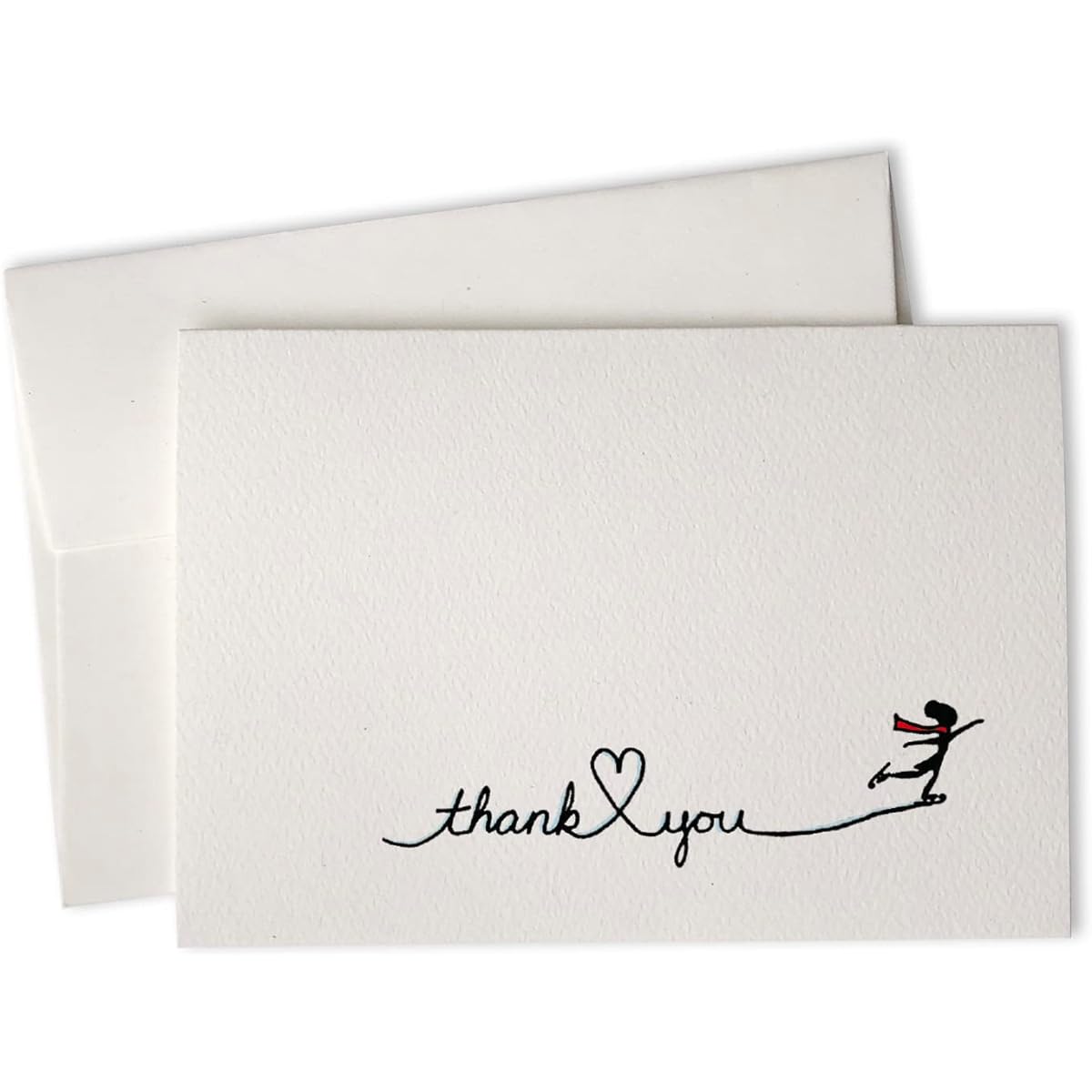 Sugartown Greetings Ice Skating Winter Thank You Cards with Envelopes - 24 Pack - Perfect for Winter Events and Holidays - Christmas Thank You Cards