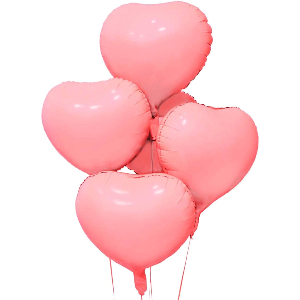 Pink Heart Foil Balloons Mylar Balloons - Valentine's Day Balloons Party Wedding Anniversary Girls Birthday Bachelorette Bridal Shower Baby Shower Favors Balloon Decorations 30pcs